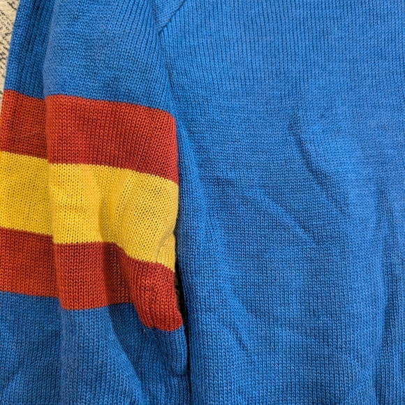 Tipsy Elves Blue and Red Zip-Up Sweater - Picture 12 of 12